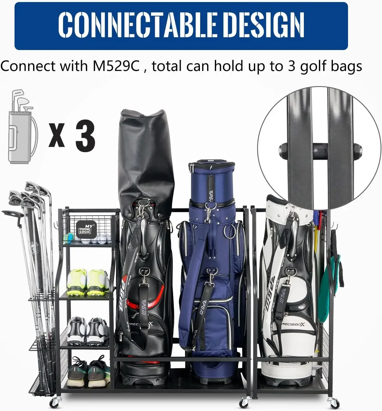 Organizador de Garagem para Eq - Golf Equipment Garage Storage avaliação e preço